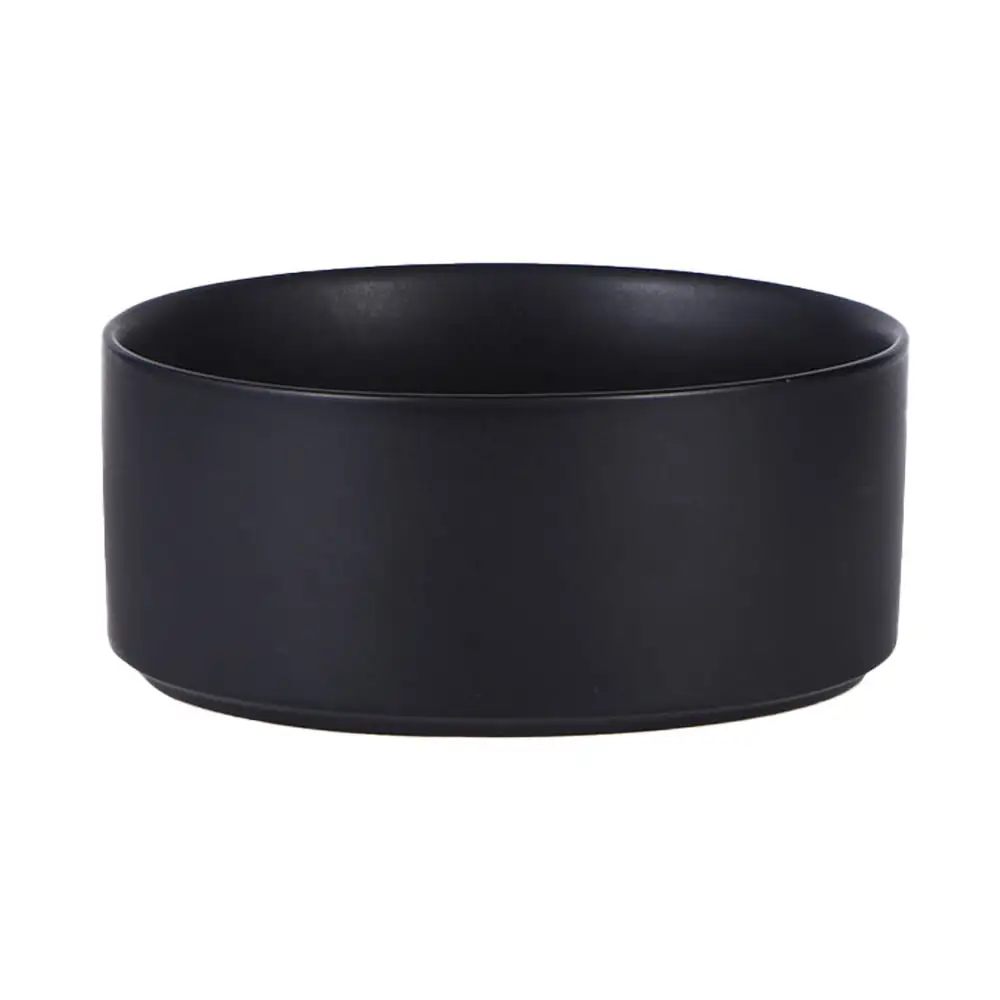 Ceramic Pet Bowl for Dogs and Cats. Weighted Non-Slip Dog Bowls Food and Water Dish. Durable Pets Feeding Bowls Suitable for Small. Medium. and Large Dogs - black