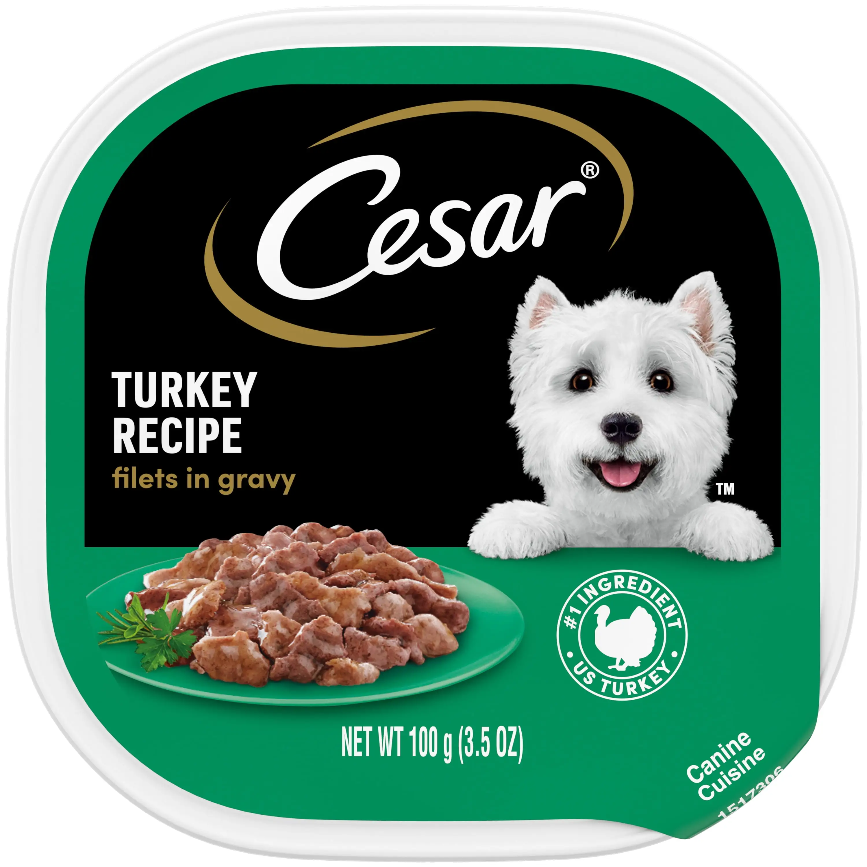 Cesar Filets in Gravy Turkey Recipe Wet Dog Food Adult. 3.5 oz