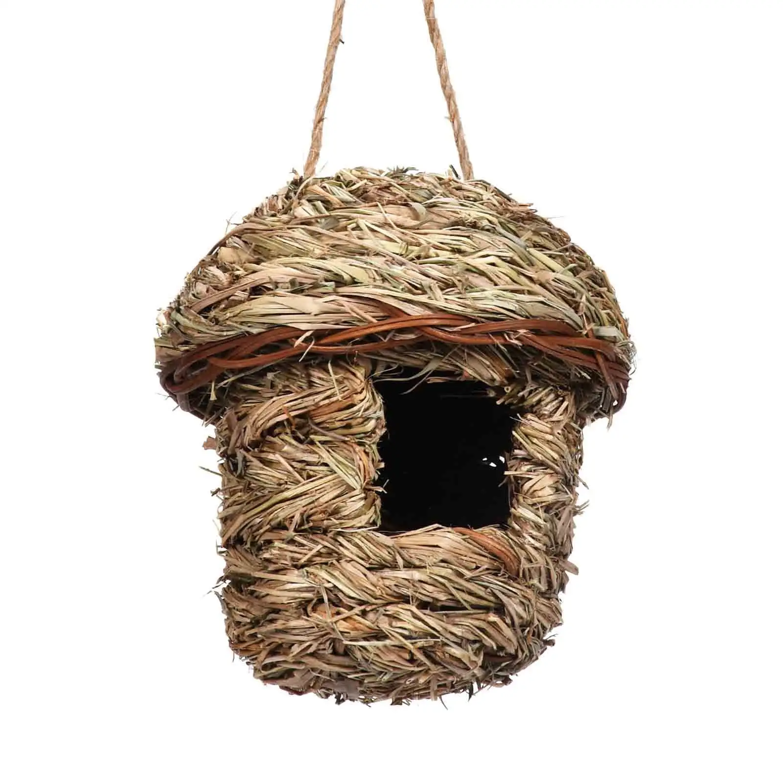 Cglfd Clearance Handwoven Warm Cozy Bird House Straw Pet Gardening Decorations