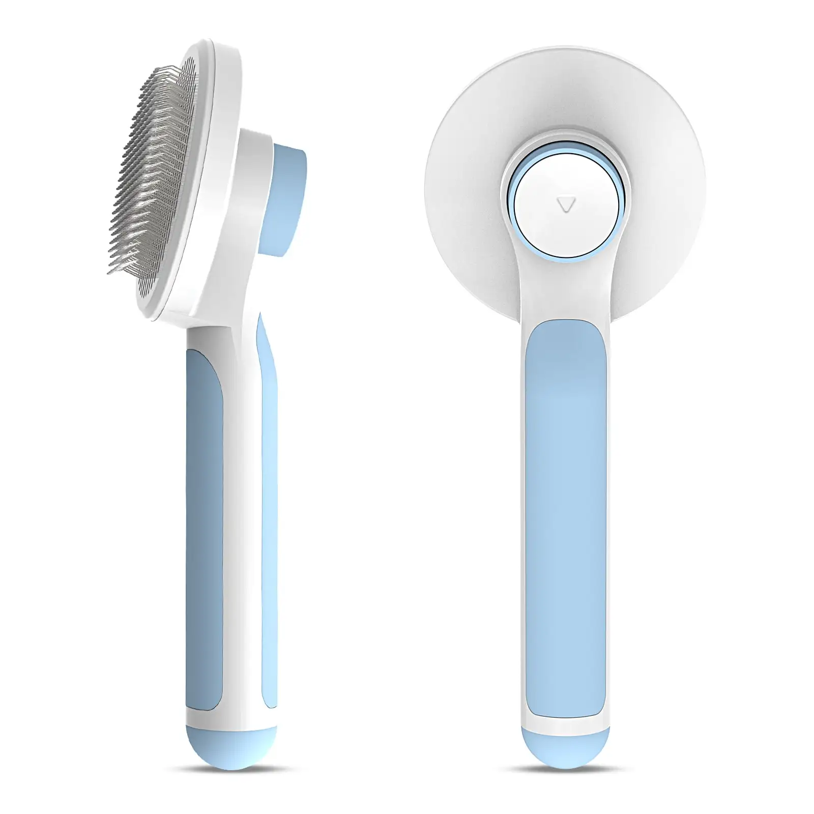 Charkool Self Cleaning Slicker Brush. Pet Brush with Release Button for Shedding & Grooming