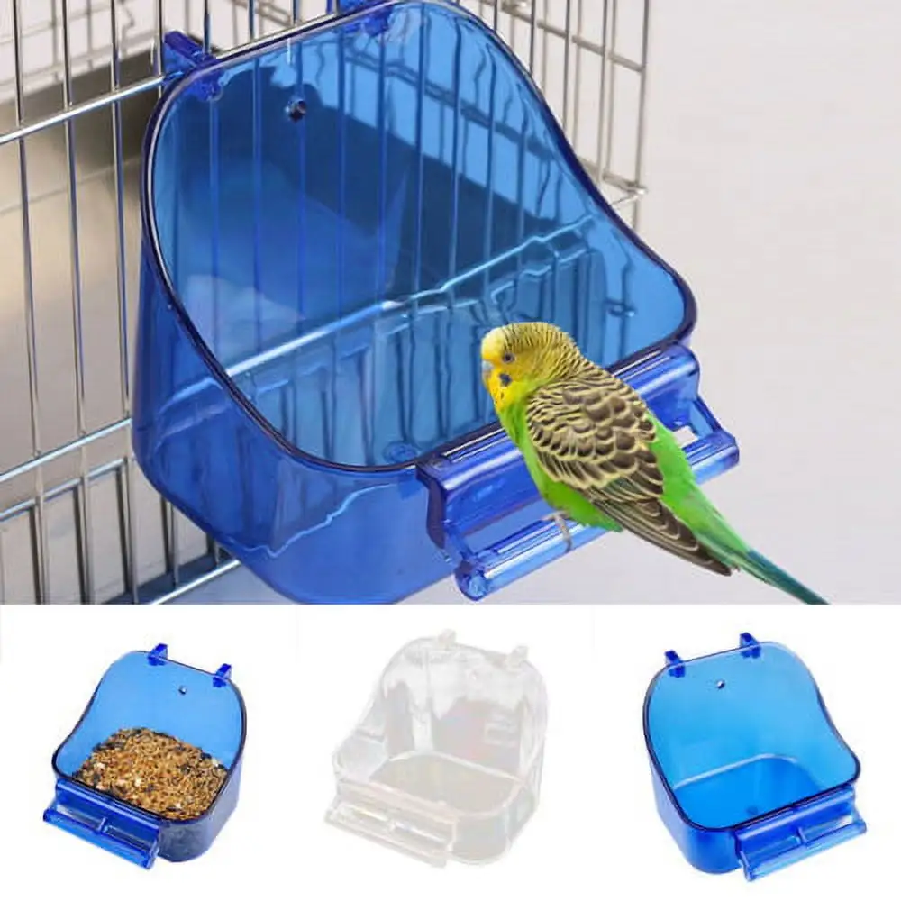 Cheers.US Bird Bath Box Non-slip Multi-functional Plastic Standing Pole Design Bird Cage Accessory.Non-slip. Easy Hanging.for Small Birds. Canary. Budgerigar. Cockatiel and So On