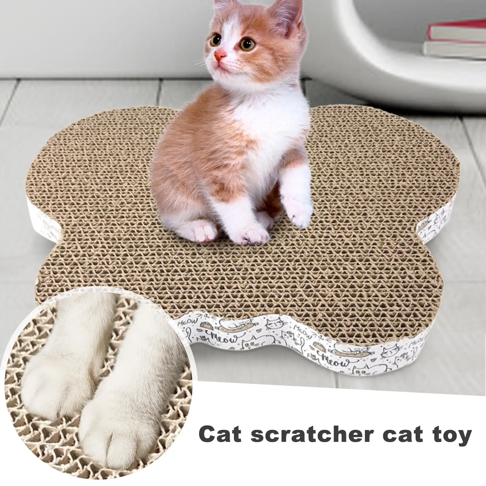 Cheers.US Cat Scratcher Eco-friendly Compact Corrugated Paper Higher Density Cat Scratching Pad for Family.Cat Scratching Pad Cat Scratch Pad Toy for Furniture Protector