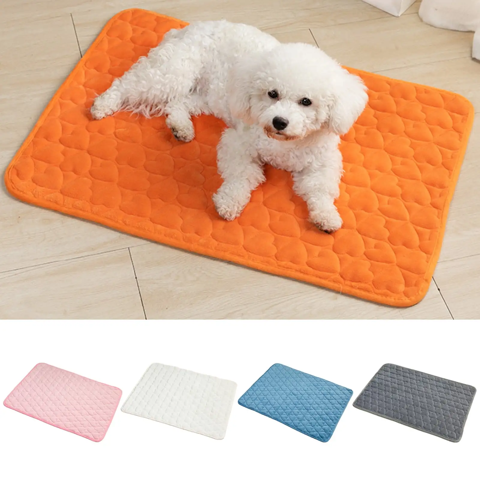 Cheers.US Dog Bed Mat Soft Crate Mat with Anti-Slip Bottom Machine Washable Pet Mattress for Dog Sleeping