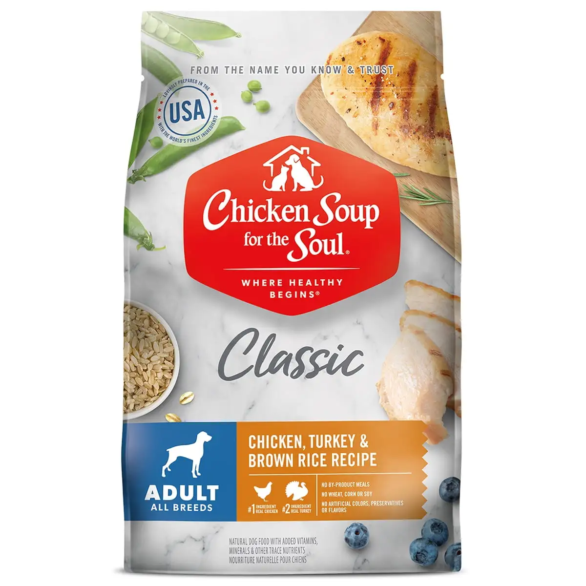 Chicken Soup for the Soul Adult Dry Dog Food - Chicken. Turkey & Brown Rice Recipe 28 lbs.