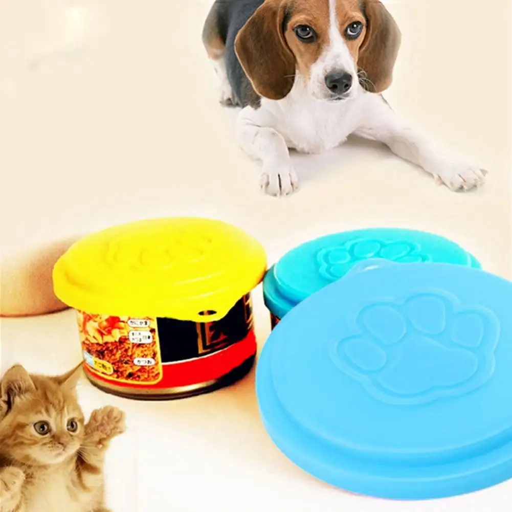 Chicmine 3Pcs Portable Pet Dog Bowl Food Plastic Canned Lid Insect-Proof Bowl Lid Snack Sealed Fresh-Keeping Lid