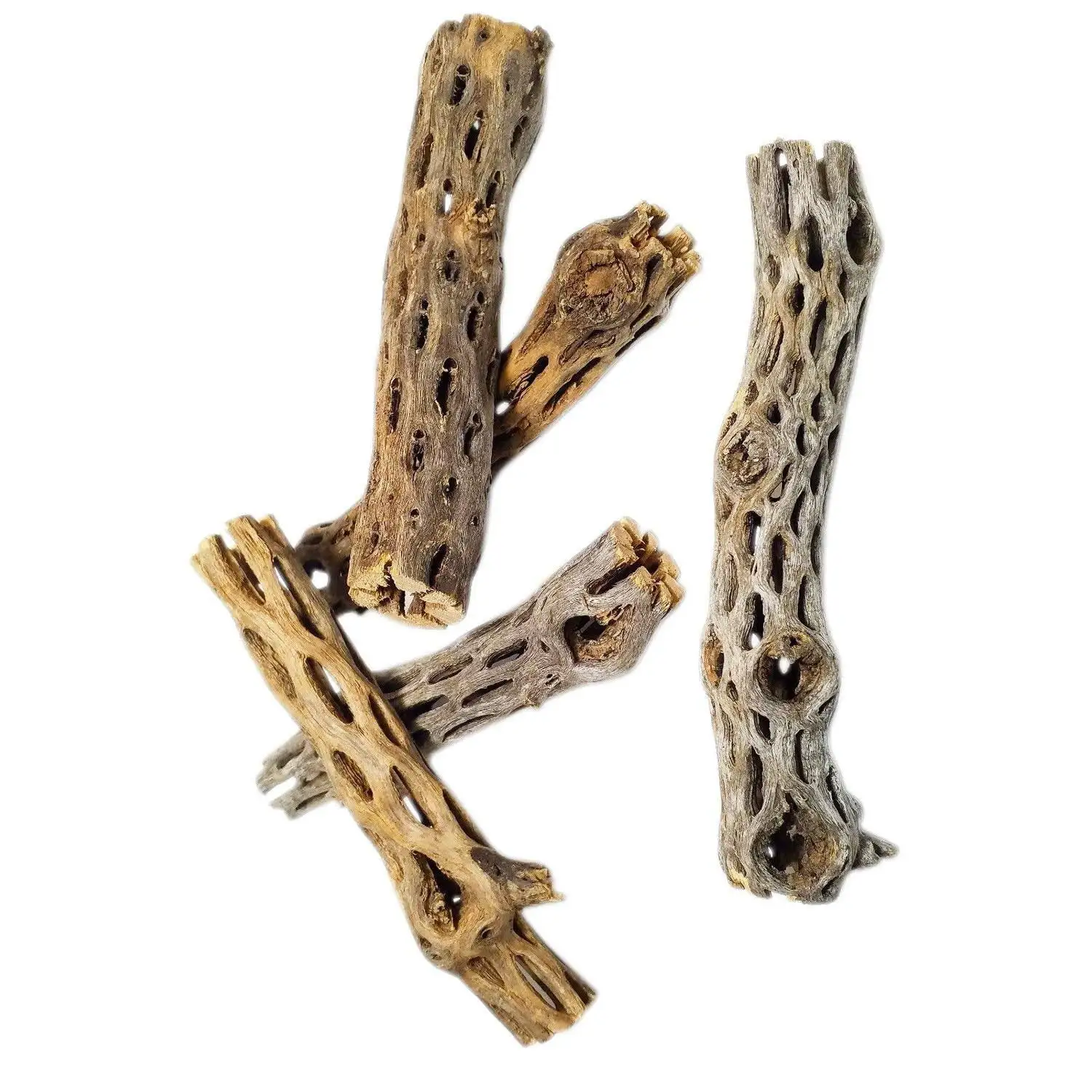 Cholla Wood - 25 pieces 6 Wood for Freshwater Shrimp. ALL Aquariums & Terrariums. Extra Tourmaline Mineral Supplement?Balls?Included