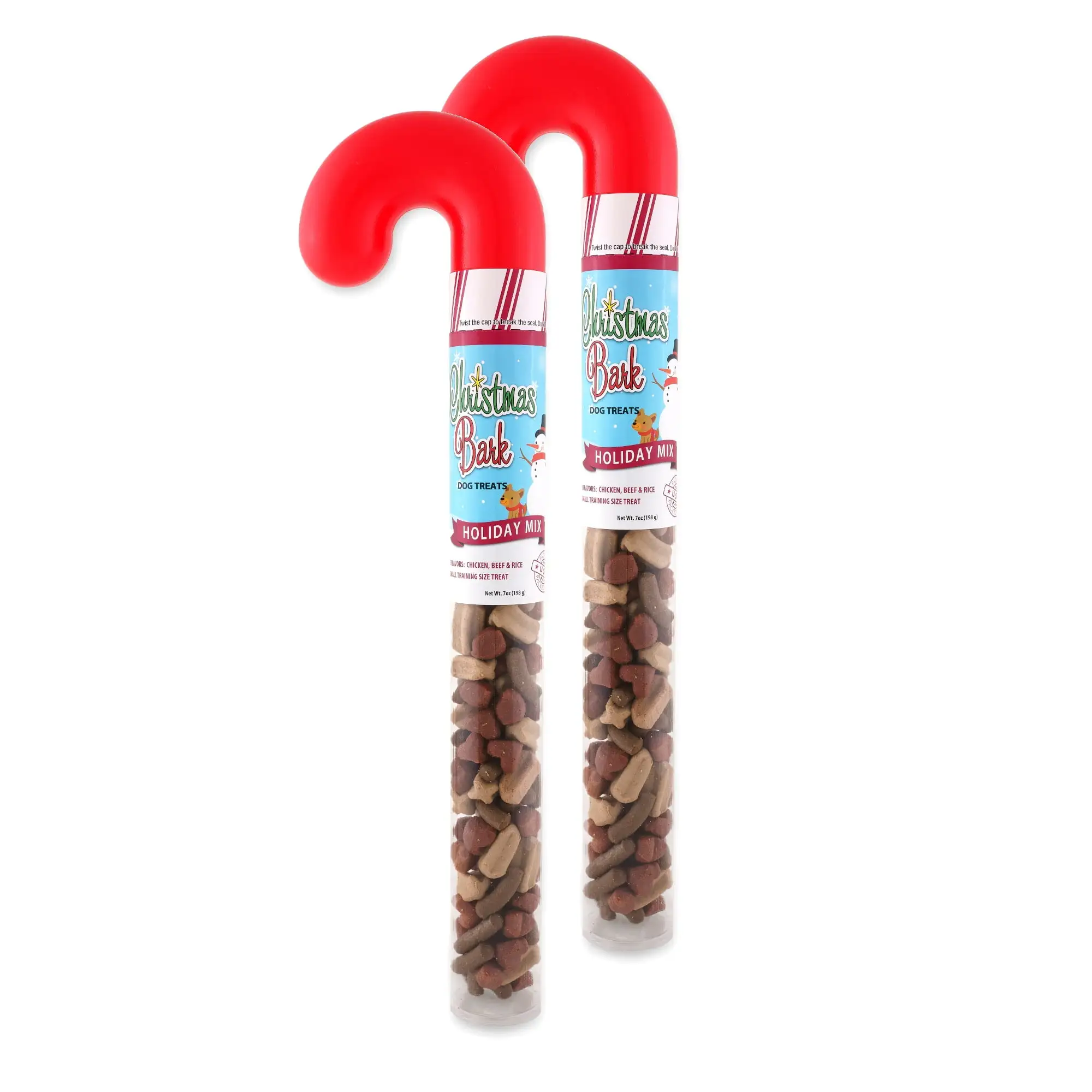 Christmas Bark Holiday Mix Candy Cane Dog Treats 7 oz (2 Pack)