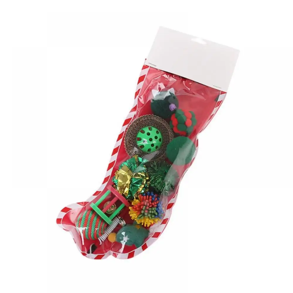 Christmas Dog Stocking Gifts Set. Dog Toy Filled. Festive Puppy Stocking Variety Pack Toy. Toy Cotton Knotted Rope Toy