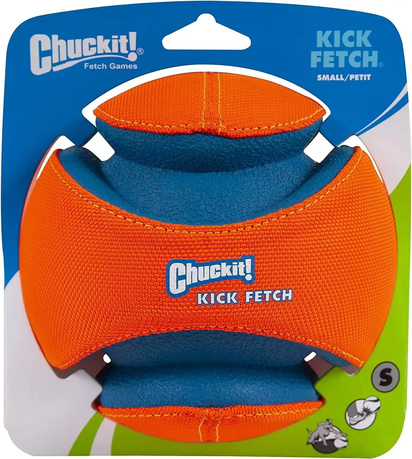 Chuckit 251101 Dog Kick Fetch Sports Ball. Small. Rubber. Multicolored