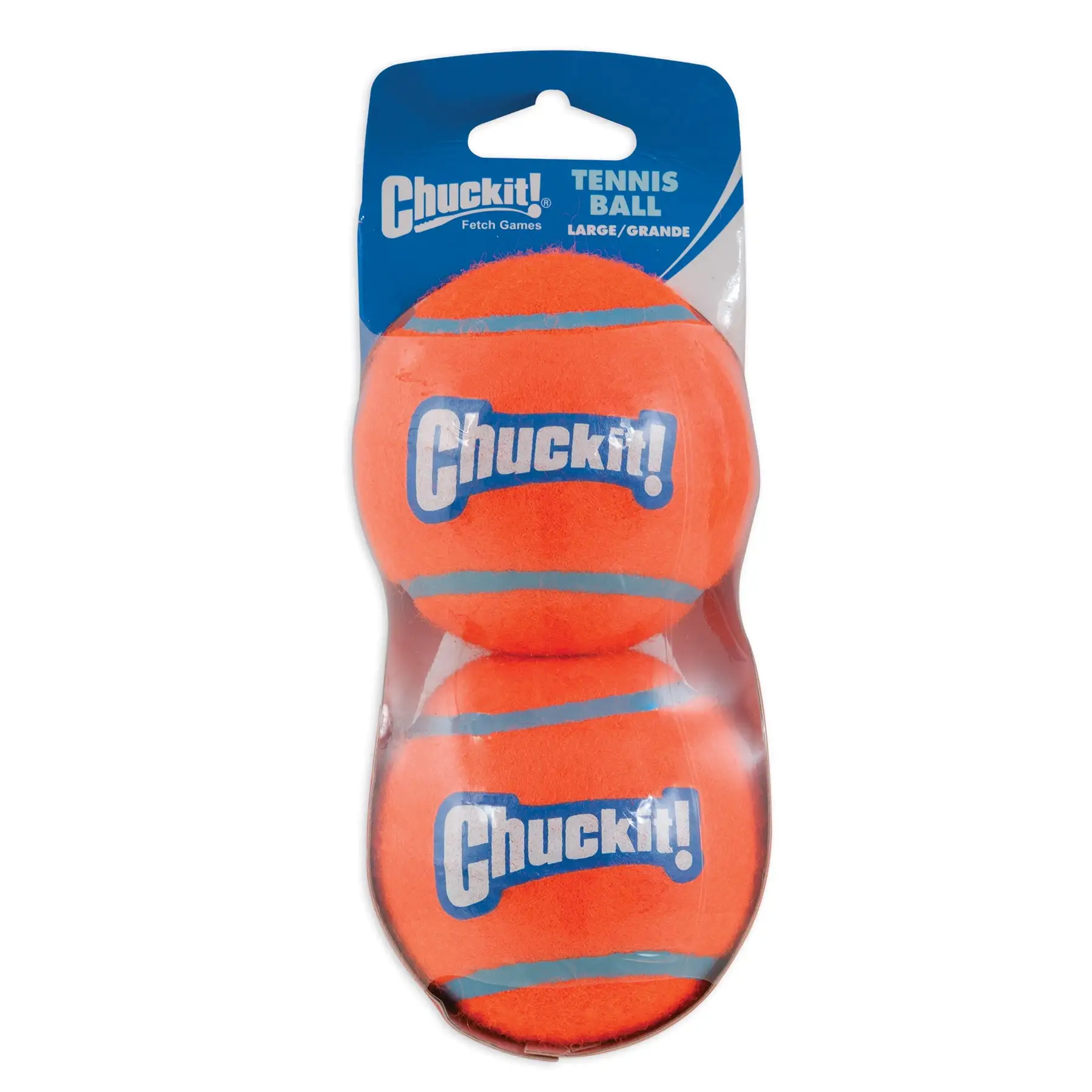 Chuckit! Floating Tennis Ball Fetch Dog Toy. for Dogs 60-100 lb. Large. Pack of 2. Orange