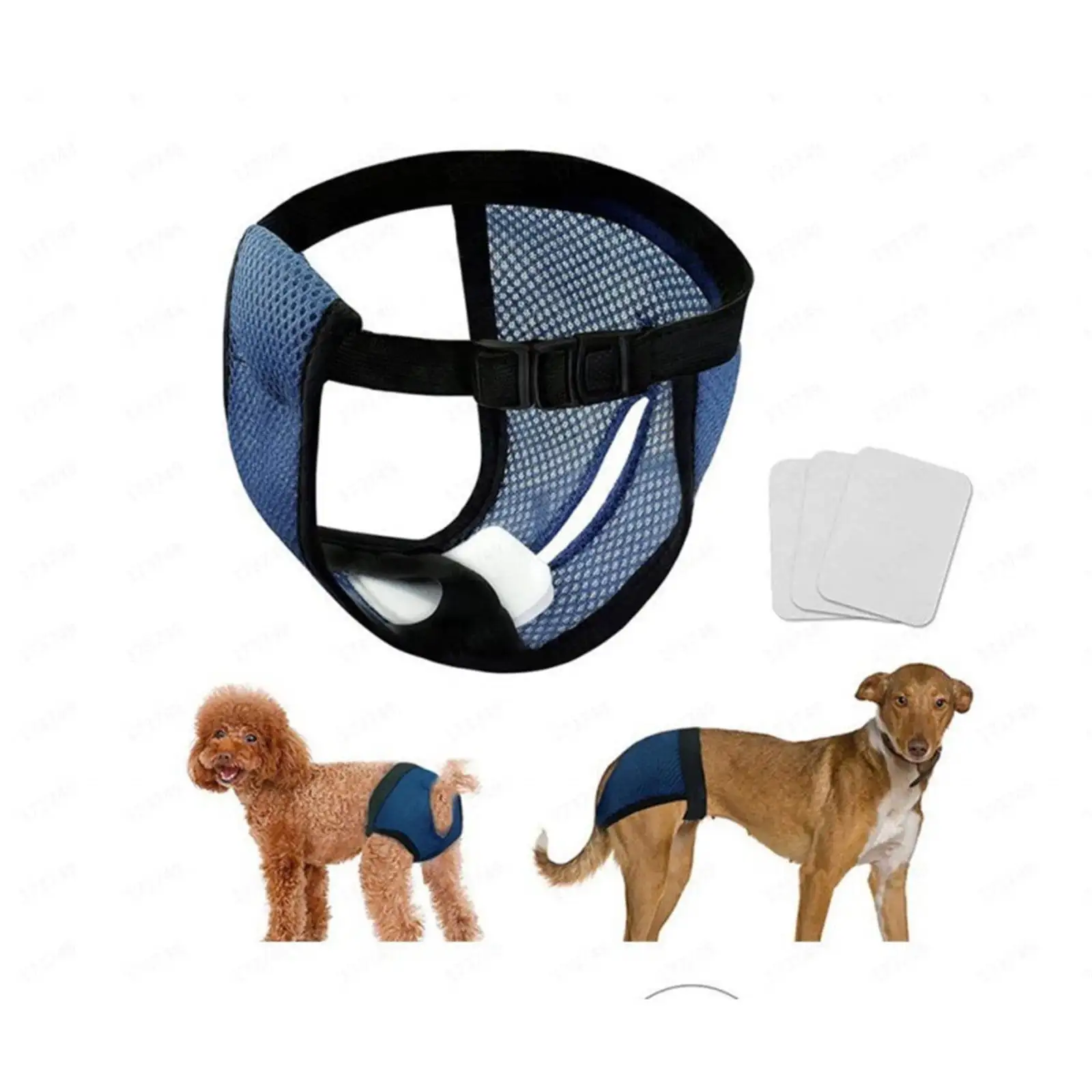 Clearance under $5-Shldybc Pet Reusable Diapers Mesh Washable Sanitary Wraps Menstruation Female Dog Diapers Dog Period Panties with 3 Replace Diapers for Pet Incontinence for Every Size