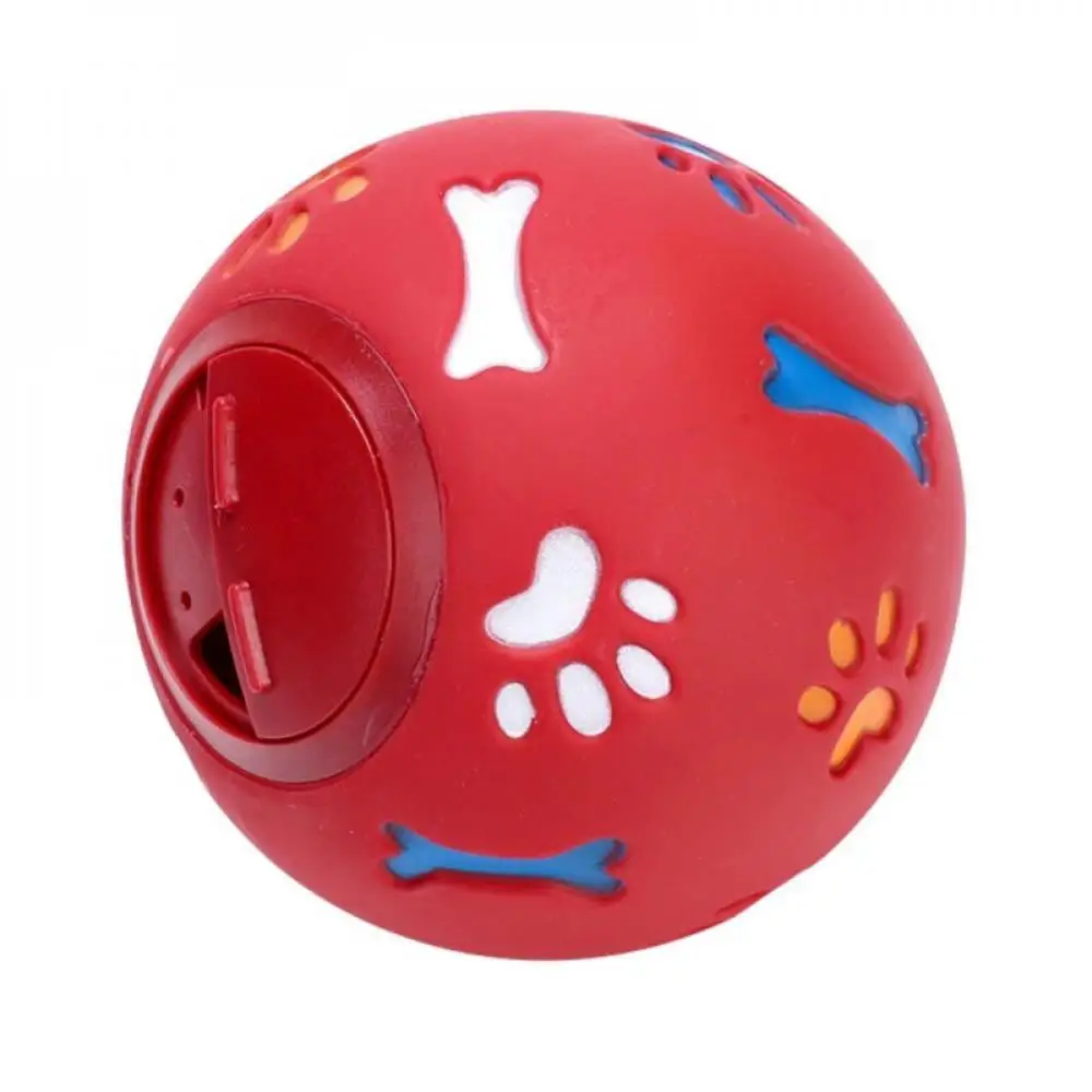 Clearance Sale Pet Dog Educational Interactive Toys Rubber Ball Puppy Chew Toys Paw Bone Print Dog Treats Dispenser