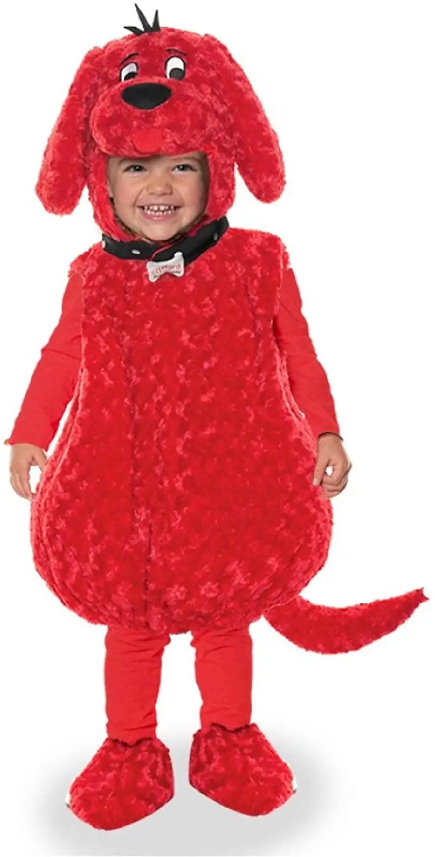 Clifford The Big Red Dog Plush Belly Babies Toddler Costume | X-Large (4-6)