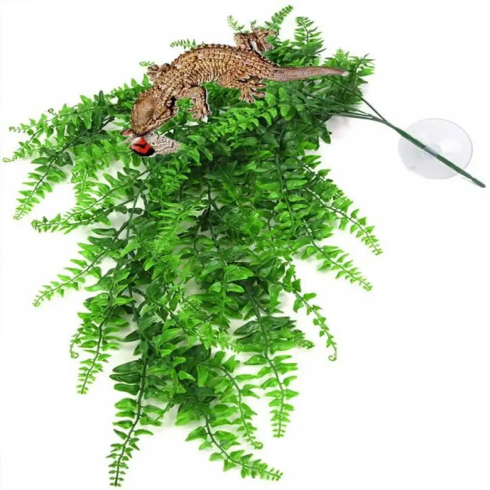 Climbing Terrarium Plant Reptile Hanging Plants for Bearded Dragons Lizards Geckos Snake Pets Hermit Crab and Tank Habitat Decorations