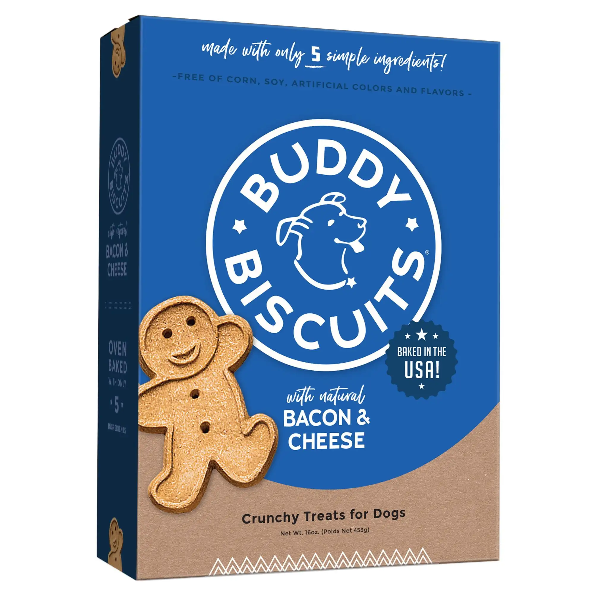 Cloud Star Buddy Biscuits Oven Baked Bacon & Cheese Dog Treats. 16 Oz