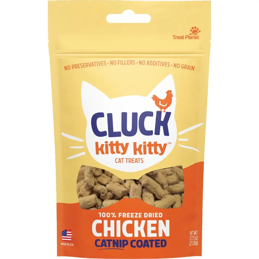 Cluck Kitty Kitty 100% Freeze Dried Cat Treats. 0.75 oz.