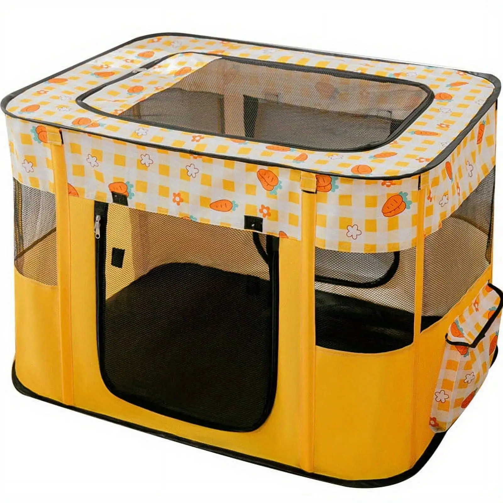 Collapsible Pet Playpen for Dogs. Cats. and Rabbits - Portable and Foldable Kennel with Easy Setup and Storage Options