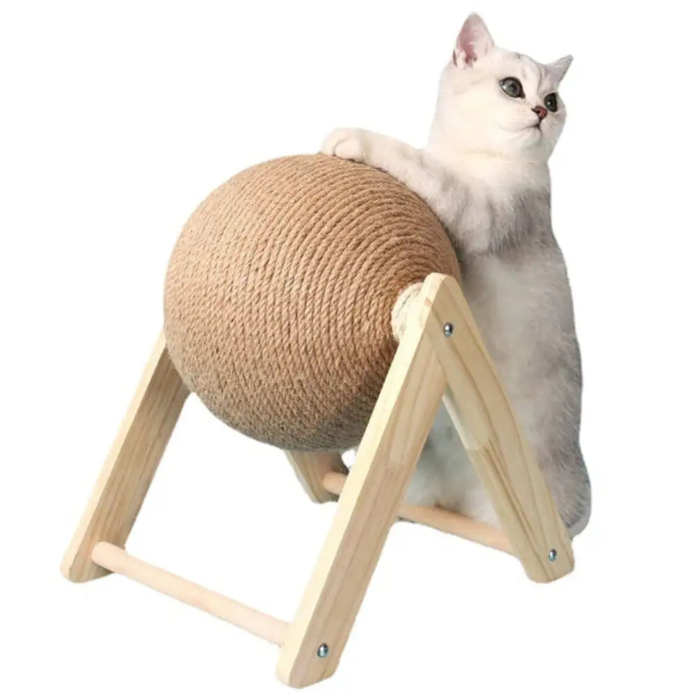 Coloody Cat Scratcher Toy Natural Sisal Cat Scratching Ball For Cat Kitten(6.3inch)