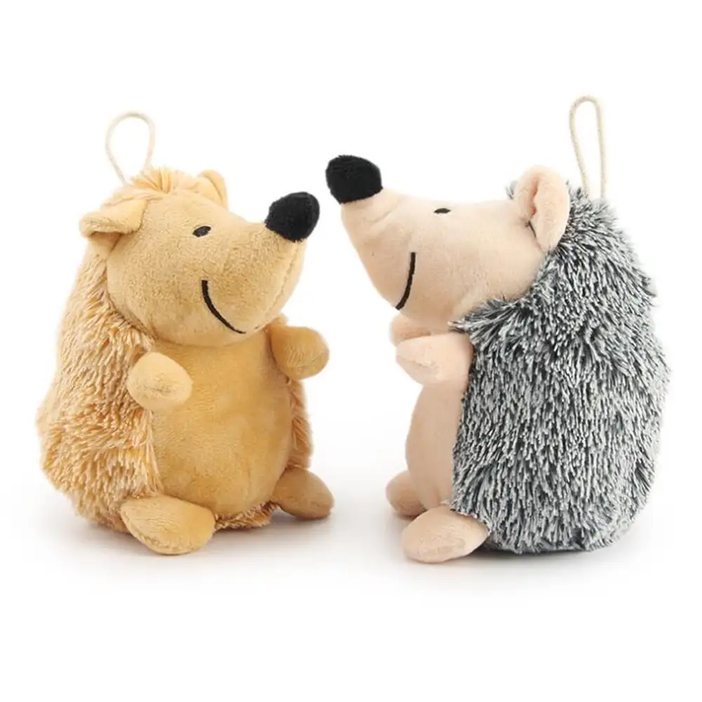 Coloody Squeaky DogToy.2 Pack Hedgehog Soft Plush Toys for Small Dogs