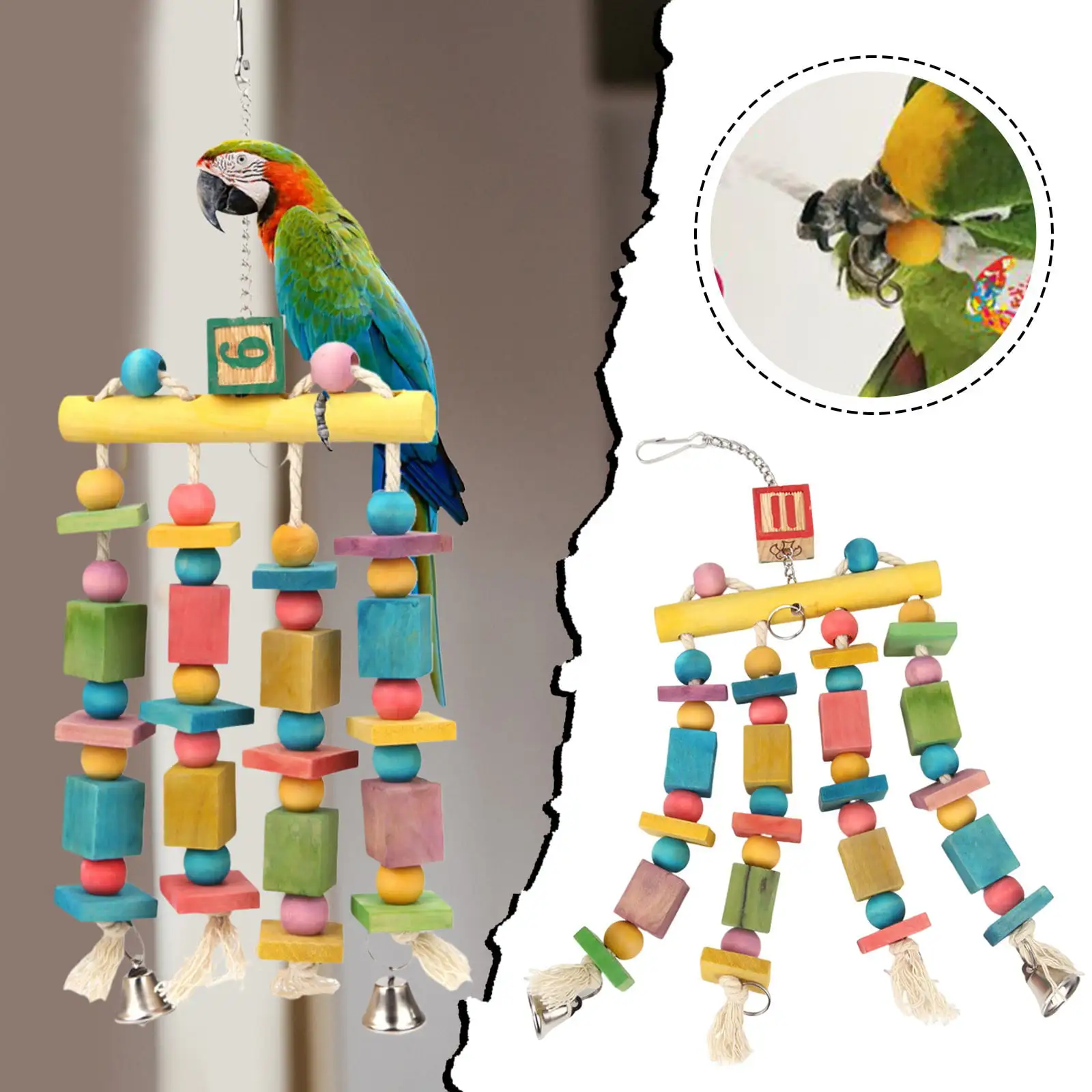 Colorful Bird Toys For Parrot Chewing Toys African Grey Parrot Birds Toys