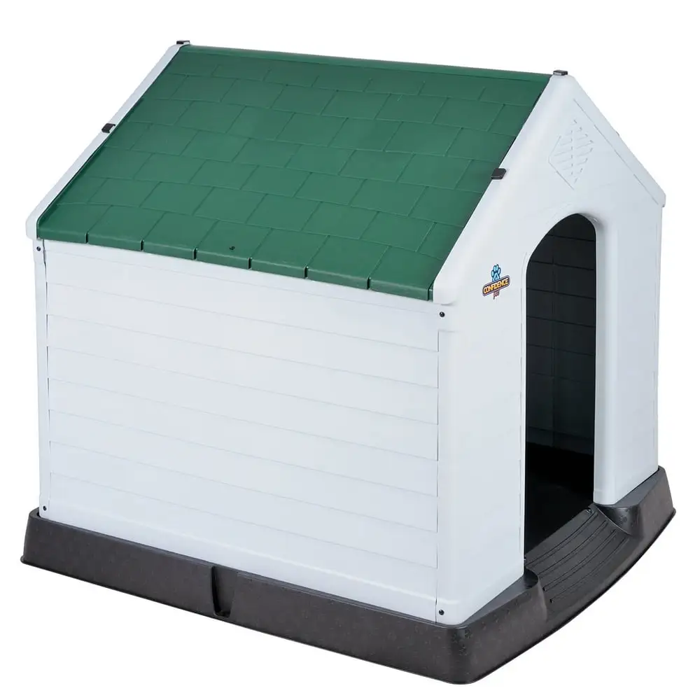 Confidence Fitness Large Dog Kennel. Outdoor. Plastic. Waterproof. Green