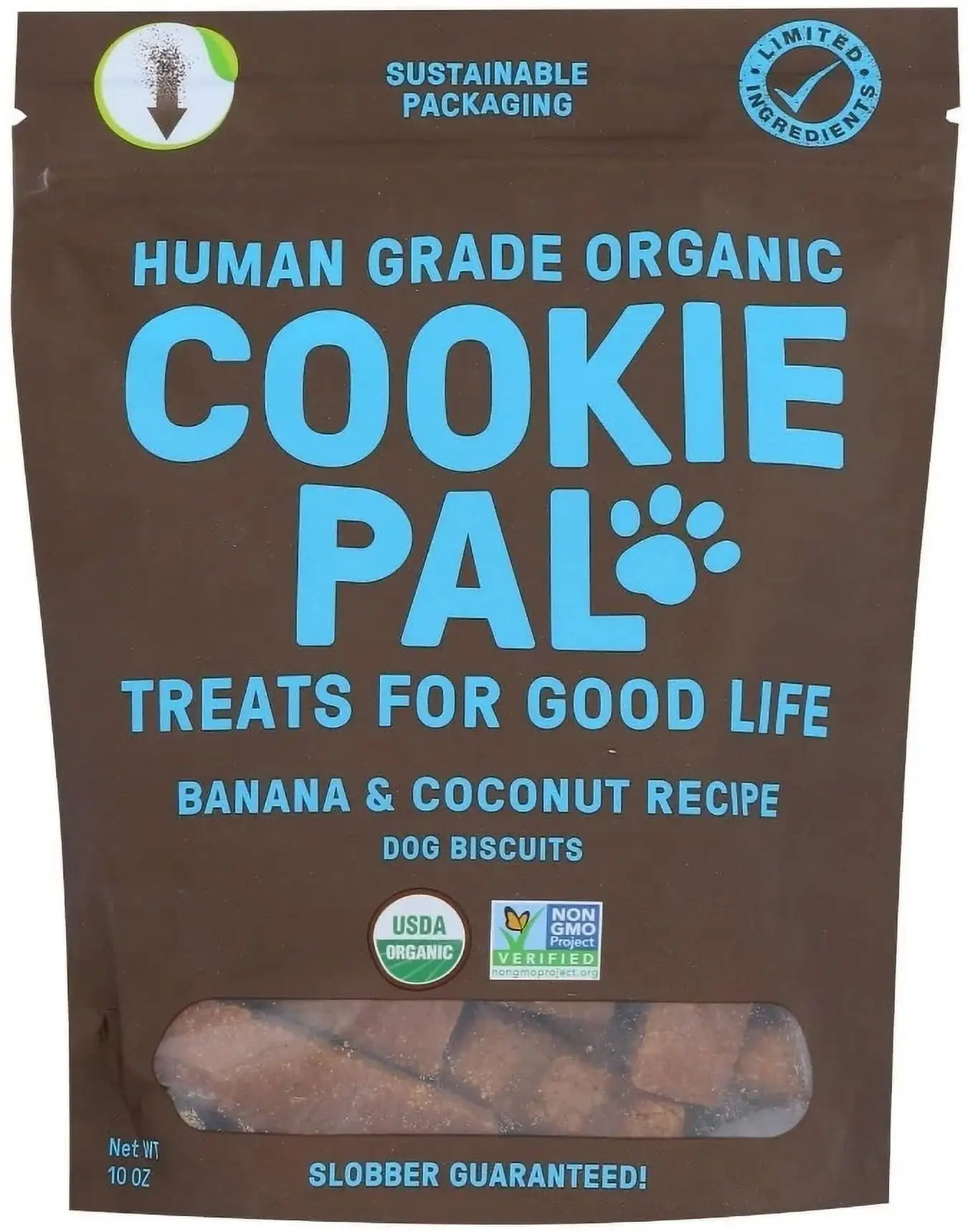 Cookie Pal Organic Dog Biscuits with Banana and Coconut