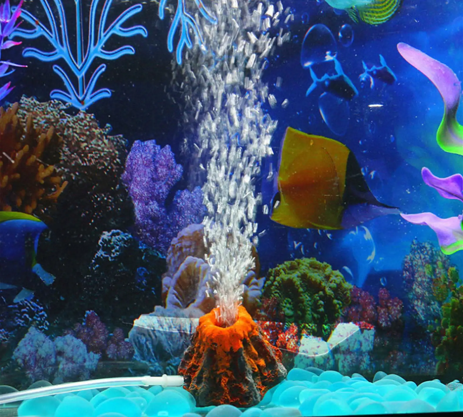 Costyle Aquarium Volcano Shape Air Bubble Stone Fish Tank. Camouflage ornaments for Oxygen Pump