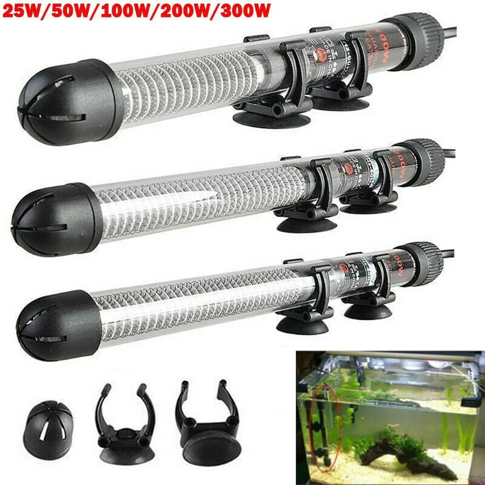 Costyle Submersible Water Vitreous Heater Heating Rod For Aquarium Fish Tank. 25W-300W