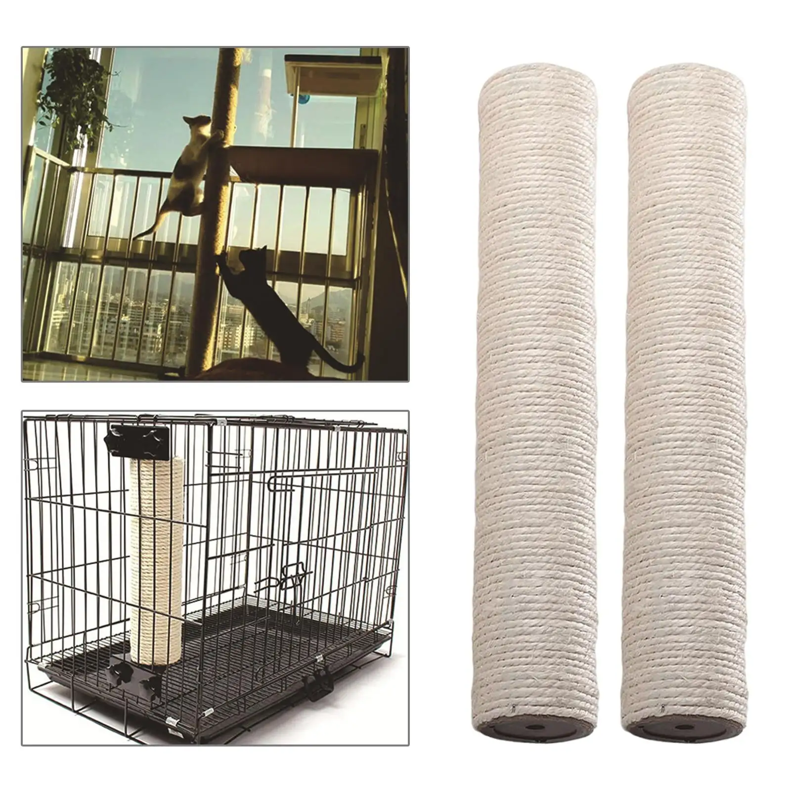 Cotton Rope Replacement. Cats Climbing Post Scratch Posts Refills Interactive Toy Dia 7cm for Cats Kitten Pet 25cm Height