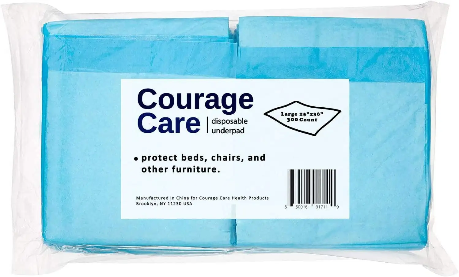 Courage Care 23 in x 36 in. Pack of 300 XXL Absorbent Dog and Puppy Training Pads. Human-Grade Materials with Leak-Proof and Quick-Dry Design