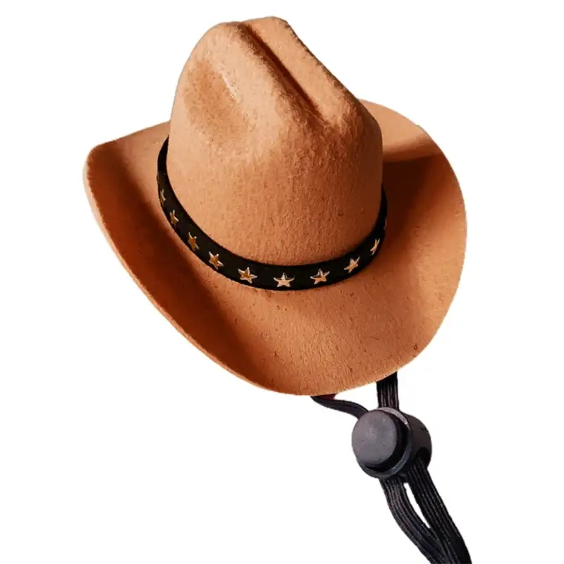 Cowboy Hat Costume Small Cat Headwear Star Adjustable Headgear for Pets