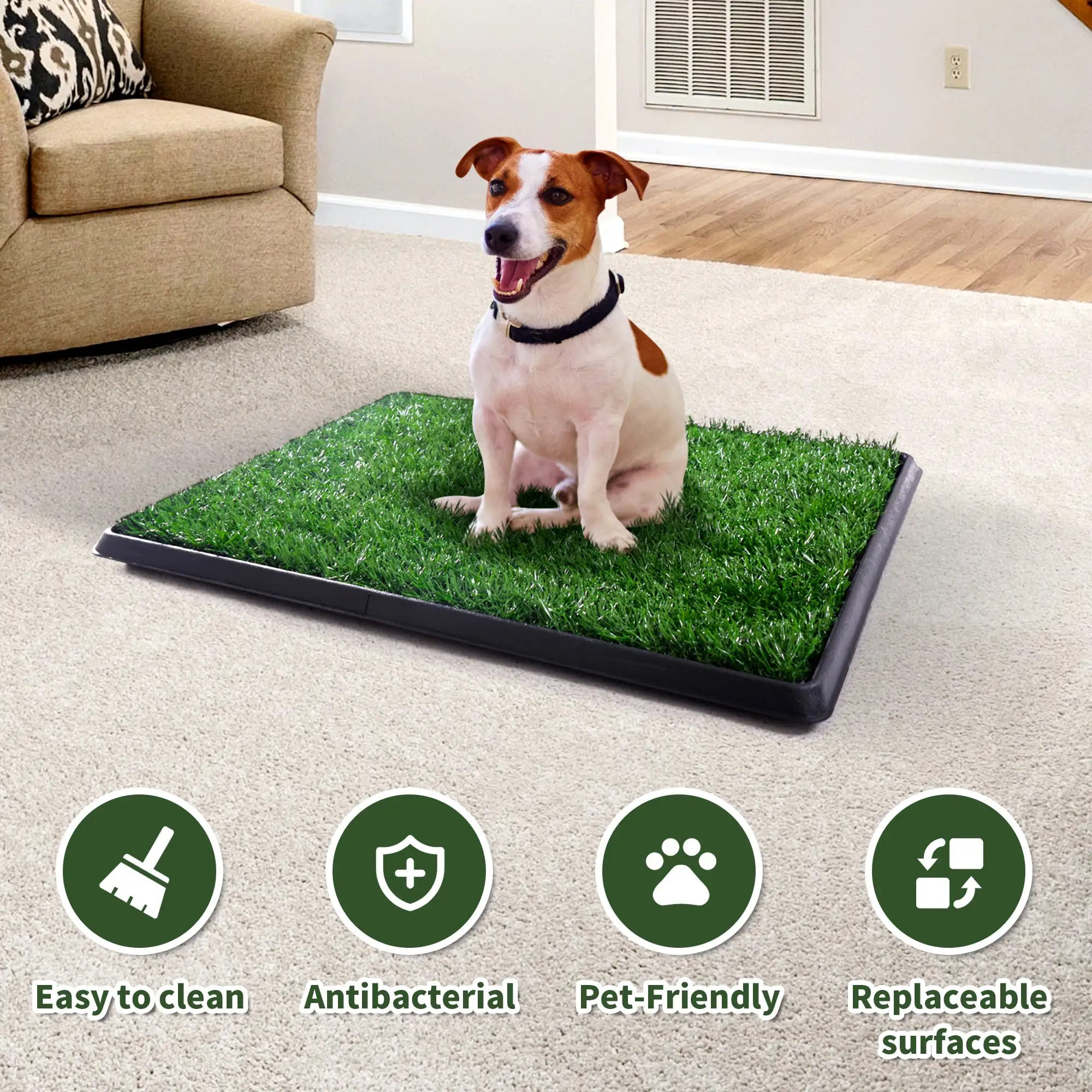 Coziwow Dog Toilet Puppy Potty Trainer Grass Pad Mat Pee Pad Indoor Outdoor 20x25