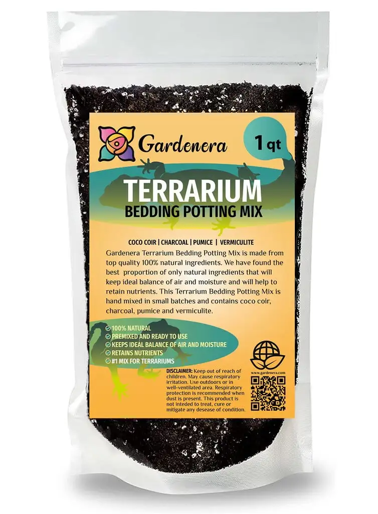 Create a Flourishing Terrarium with Gardenera Terrarium Bedding - Ideal for Mosses. Ferns. Orchids. and Bromeliads - 1 QUART