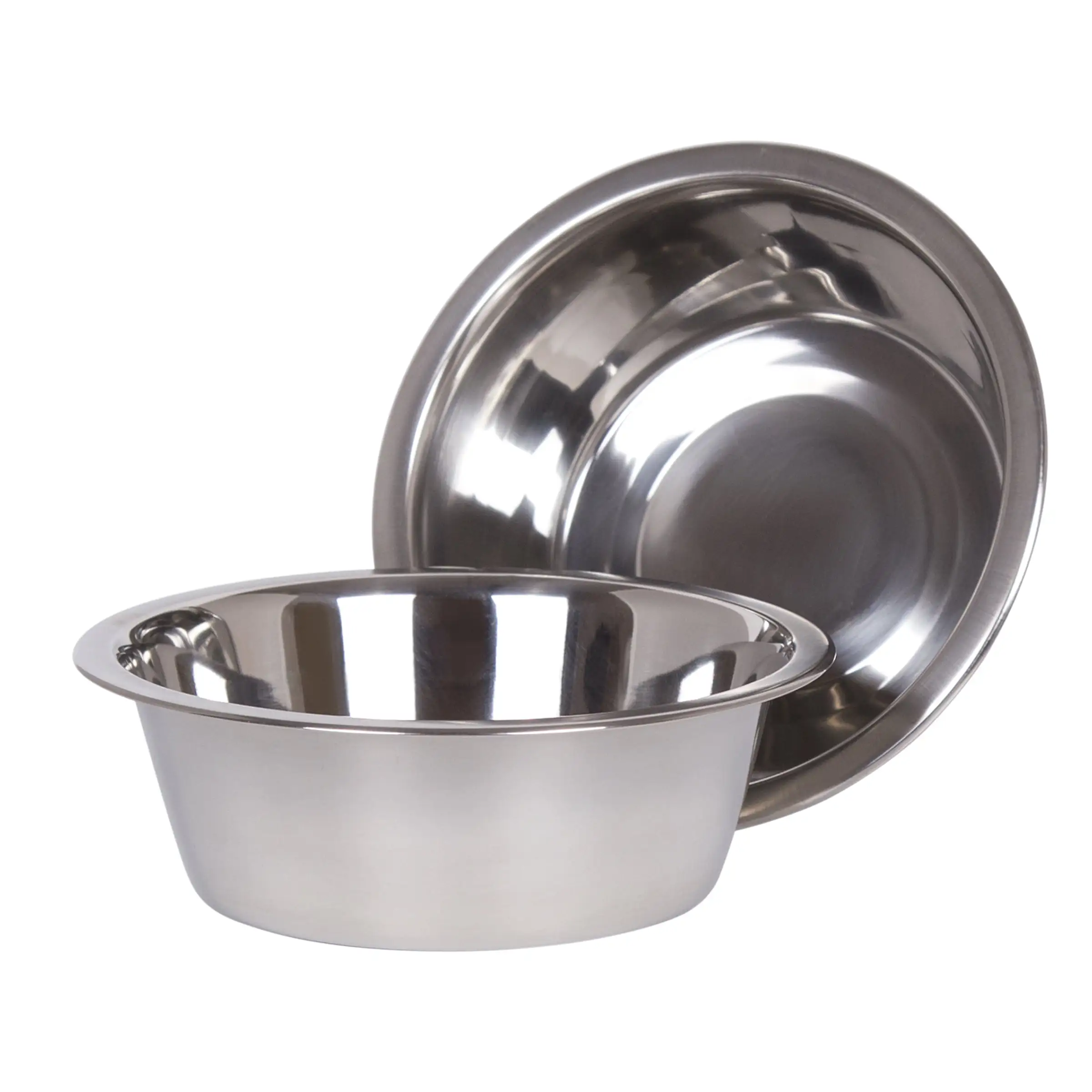 Creative Home Set of 2 Pieces 1.0 Quart Stainless Steel Pet Bowl. Dog and Cat Feeder Bowl