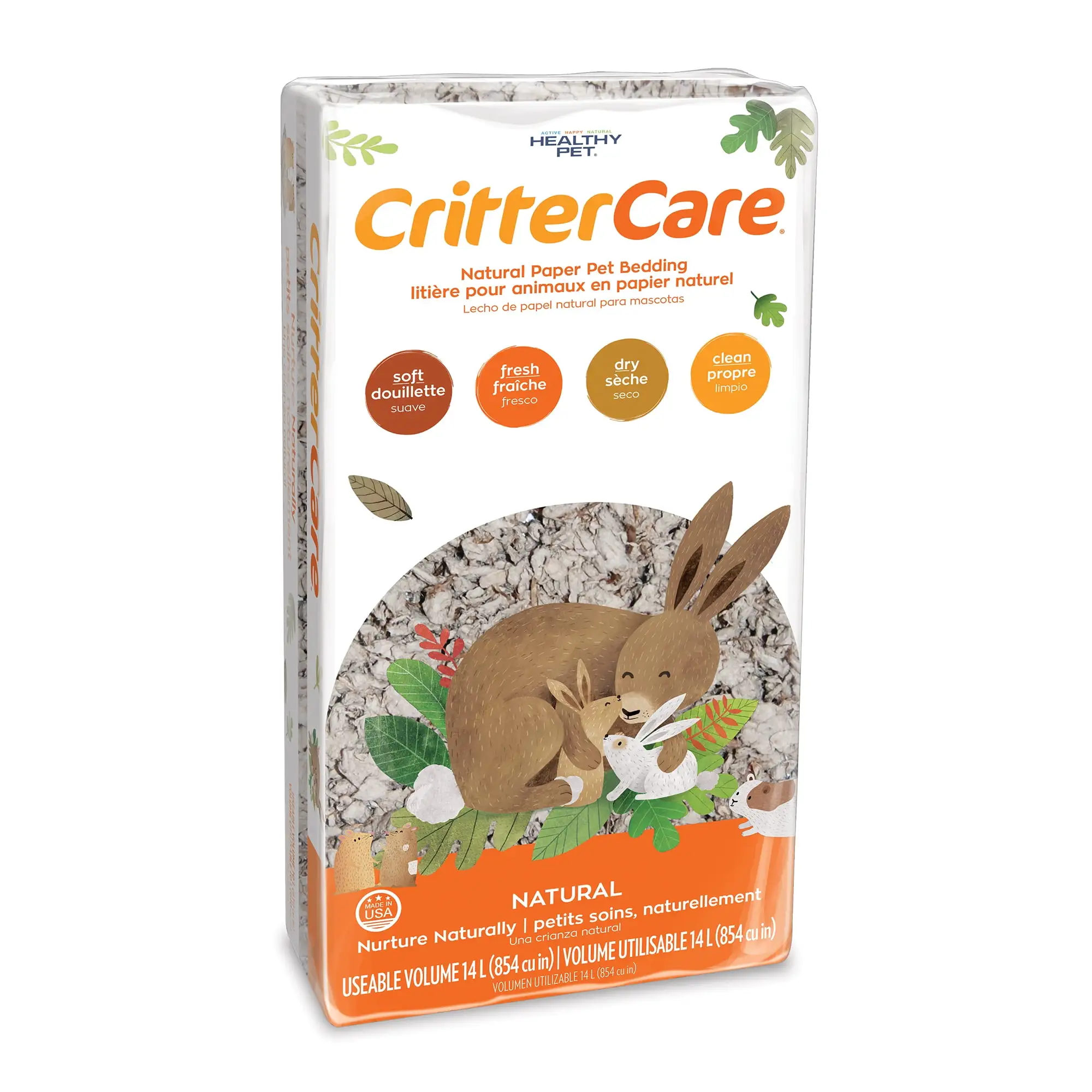 Crittercare Natural Paper Small Pet Bedding. 14 L