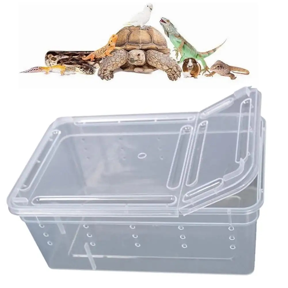 D-GROEE Transparent Reptile Box for Snake Turtle Breeding Box Case Feeding Hatching Container