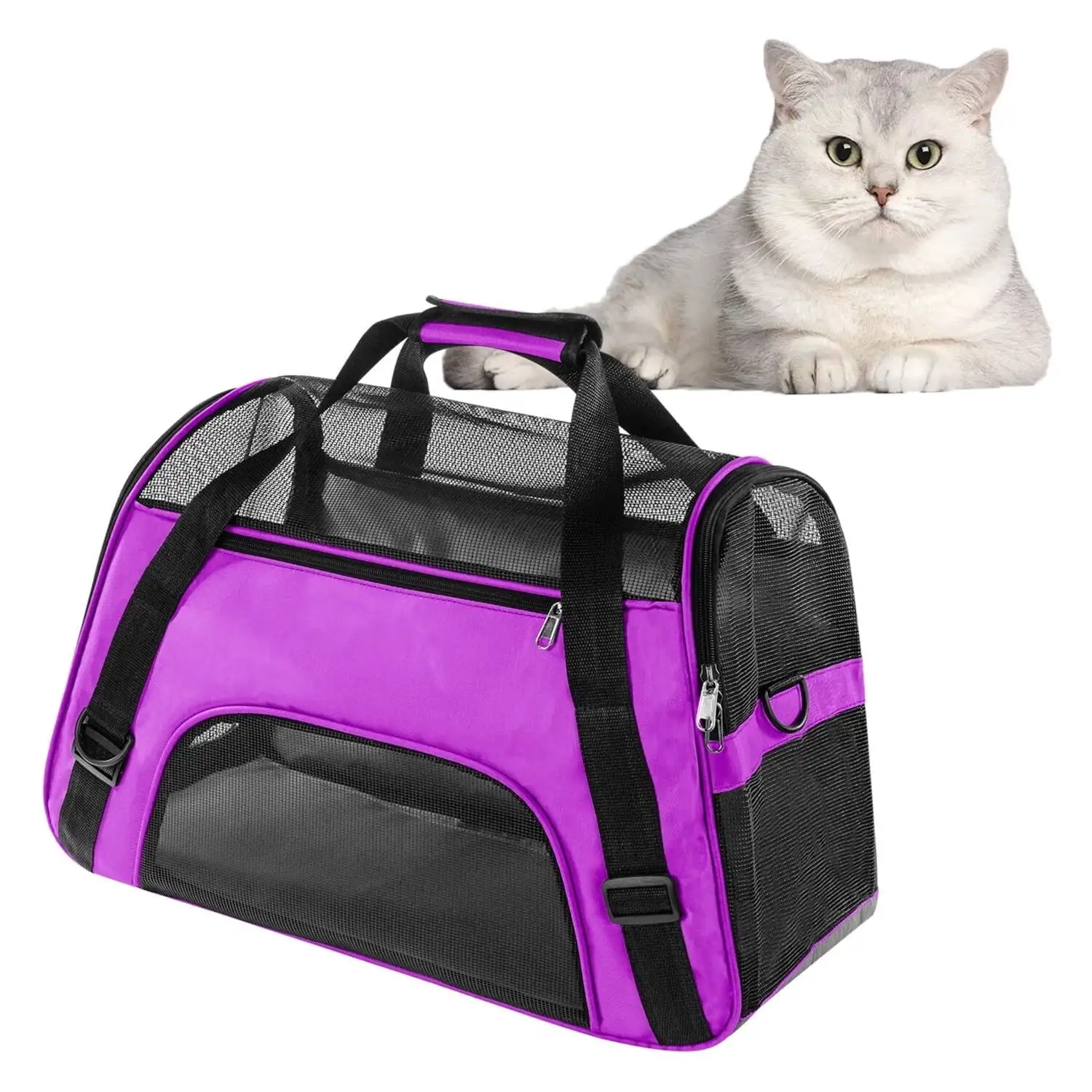 DISEN Airline Approved Pet Carrier.Soft Sided Cat Carriers for Small Dog Cats and Small Animals