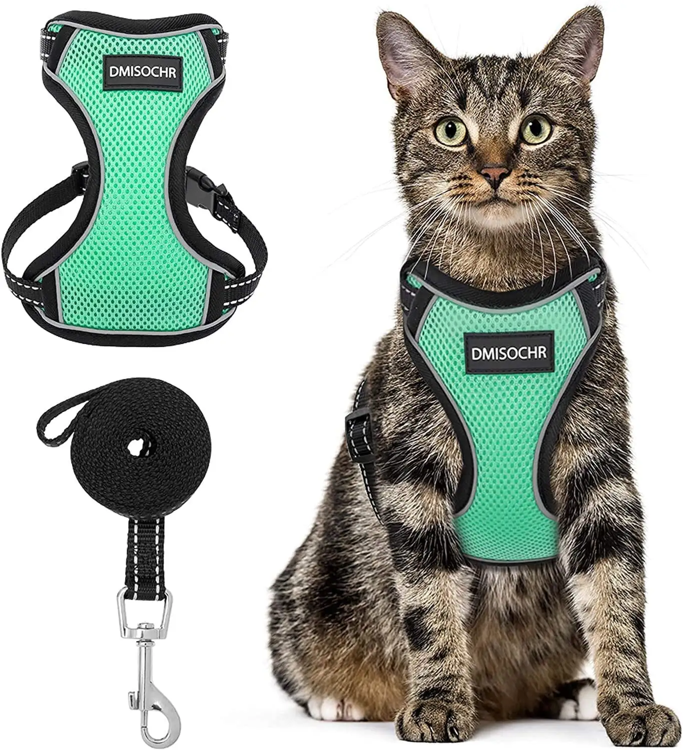 DMISOCHR Cat Harness and Leash Set Escape Proof Cat Vest Harness for Outdoor