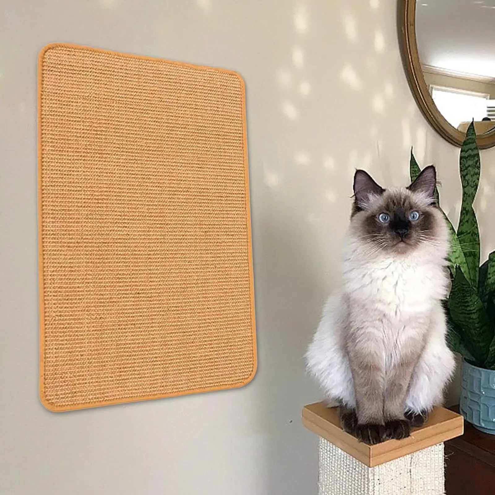 DOLITY Cat Scratcher Easy Installation Wall Cat Scratch Pad for Carpets Chair Couch 25cmx50cm