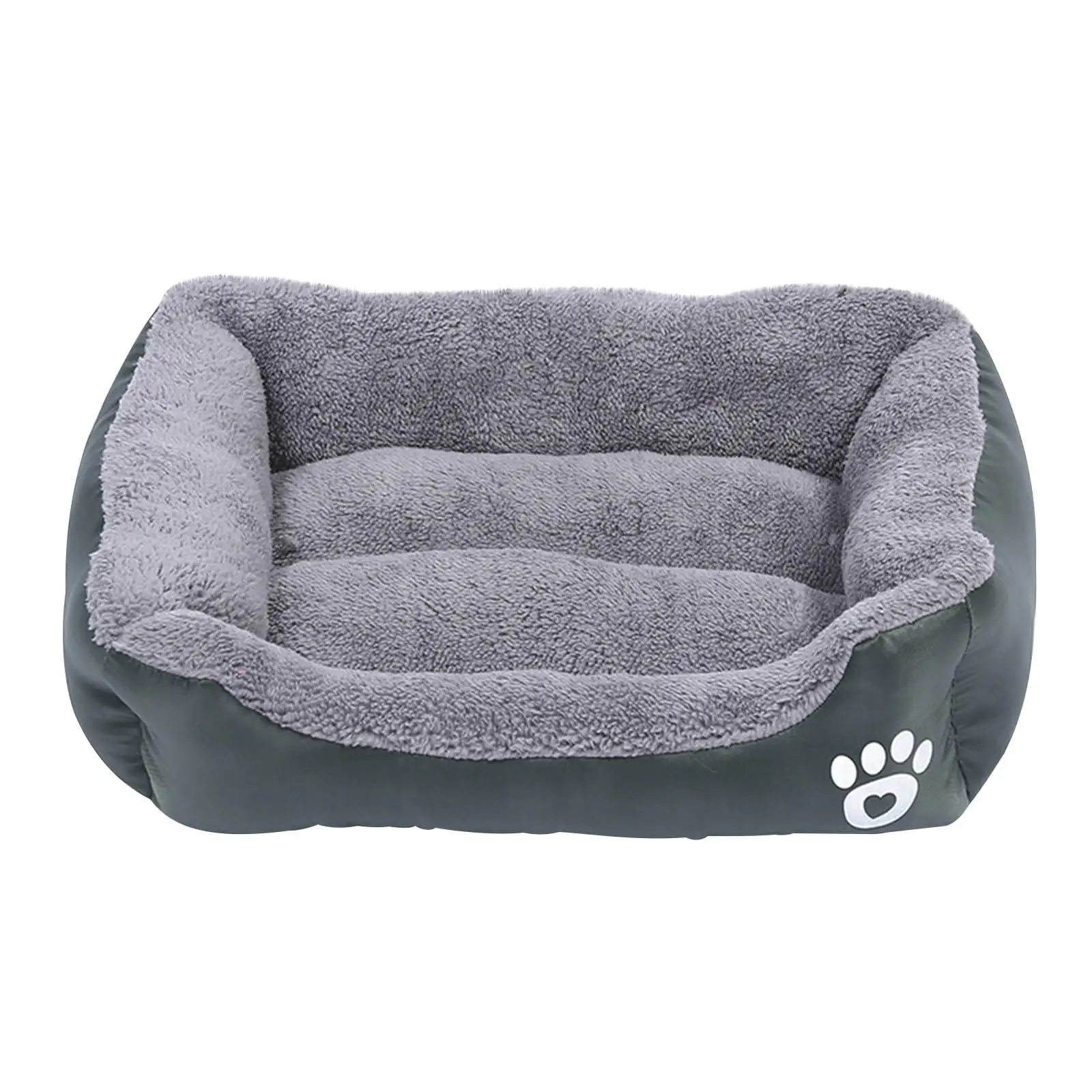 Deagia Home Pet Bed Soft Plush Pet Beds for Cats or Small Dogs. Mini Medium Sized Dog Cats Bed Self Warming Autumns Winter Indoor. Sleeping Cozy Kitty Dog Kennel. Army Green L