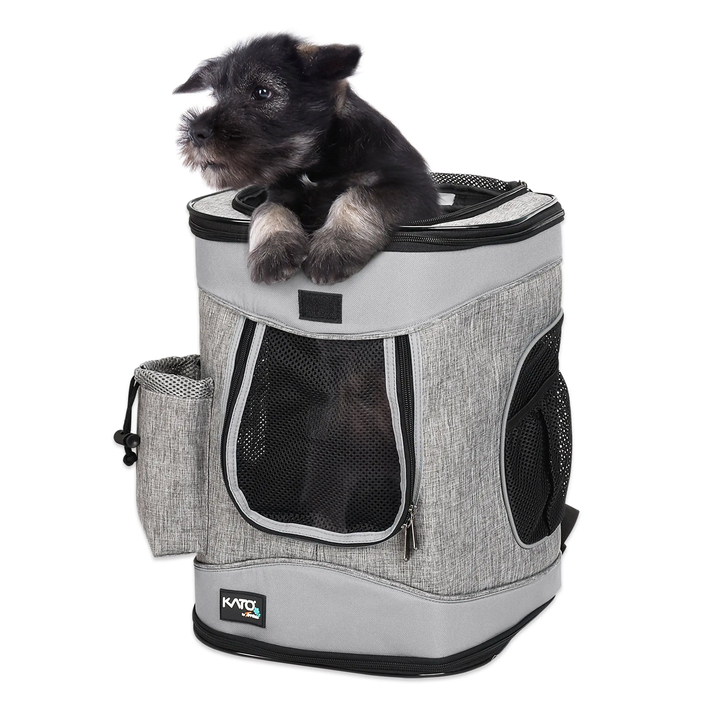 Deluxe Pet Carrier Backpack for Small Cats and Dogs |Two-Sided Entry Airline-Approved. Padded Back Support Travel Carrier for Hiking. Walking. Cycling & Outdoor