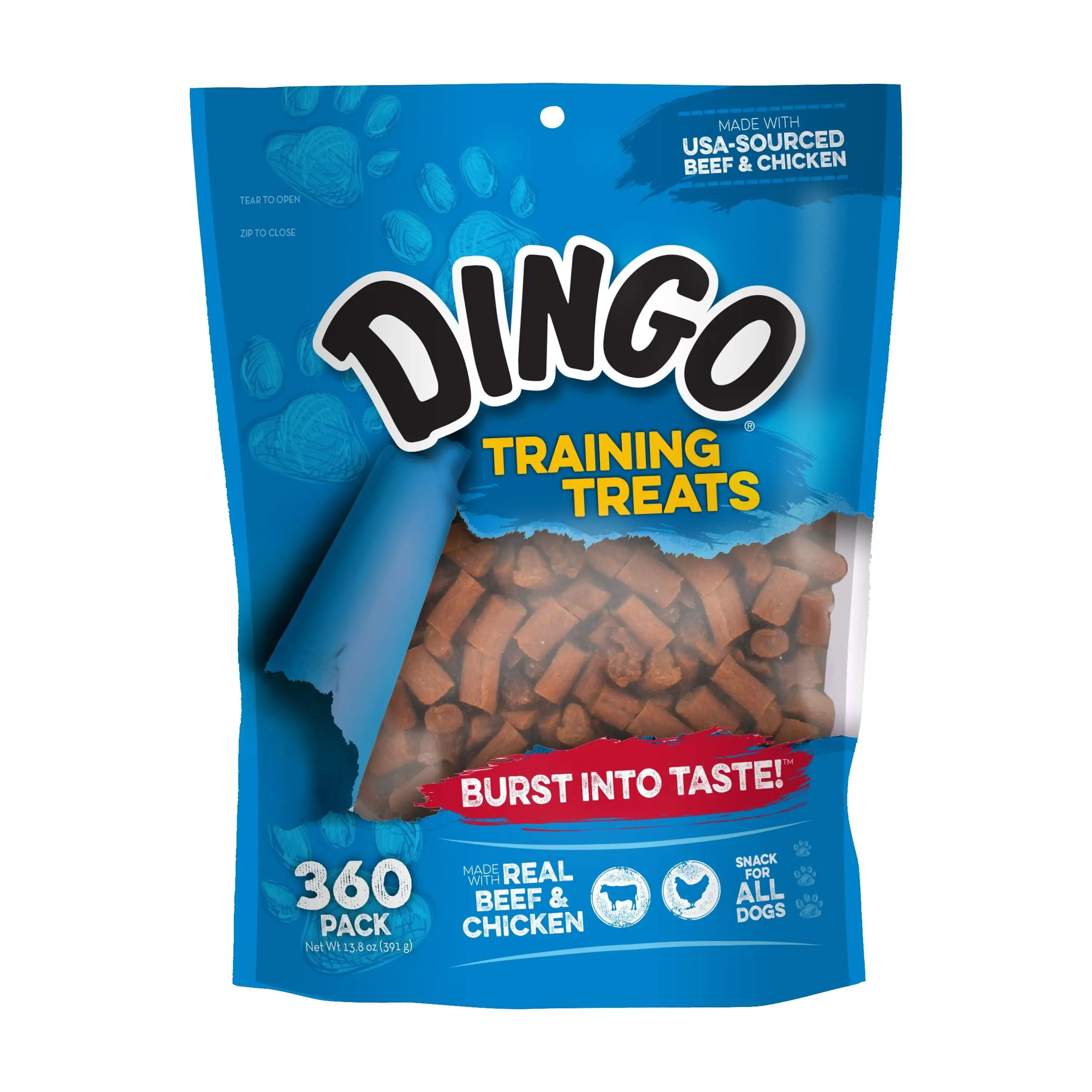 Dingo Soft & Chewy Beef & Chicken Training Treats. 360-Count