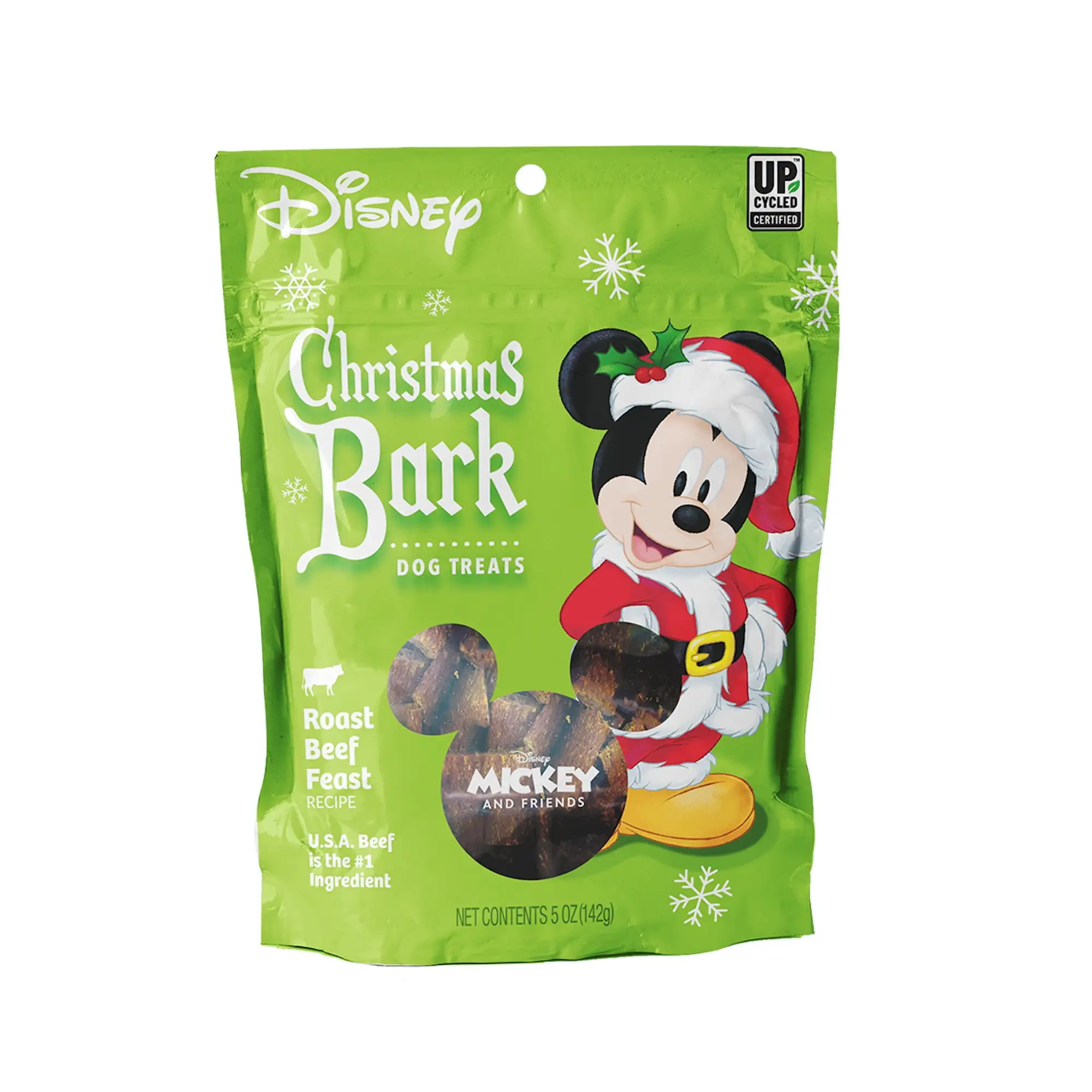 Disney Holiday Collection Christmas Bark Roast Beef Feast Recipe Dog Treats 5 oz