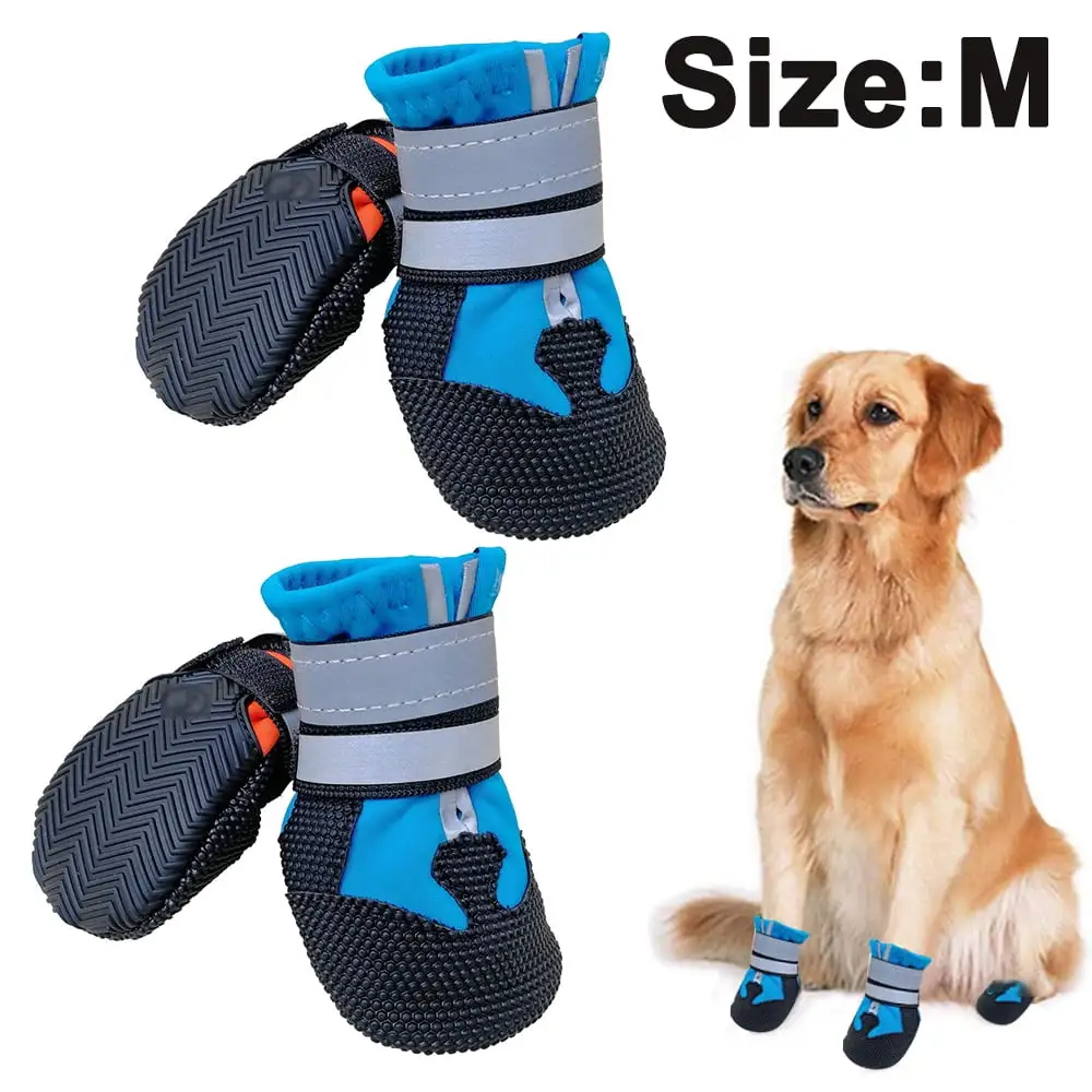 Dog Boots for Dogs Non-Slip. Waterproof Dog Booties for Outdoor. Dog Shoes for Medium to Large Dogs with Rugged Sole