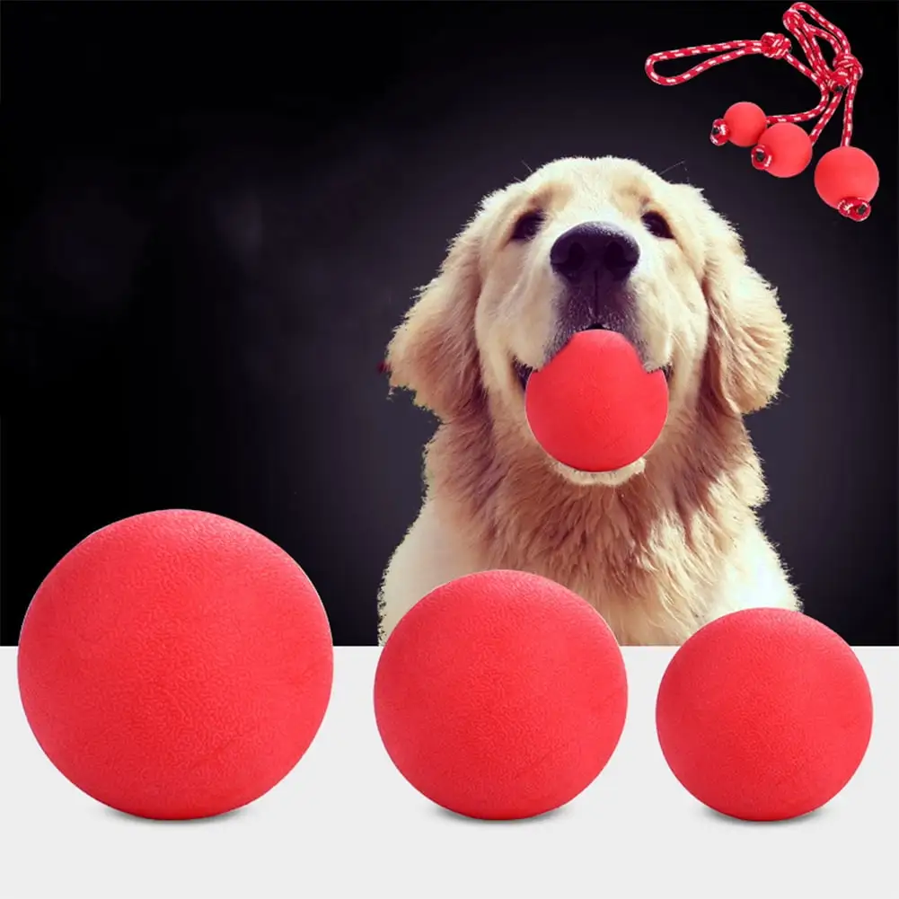 Dog Bouncy Balls. Indestructible Drop Resistant Solid Rubber Bouncing Ball. Bite Training for Medium Large Dogs Aggressive Chewers