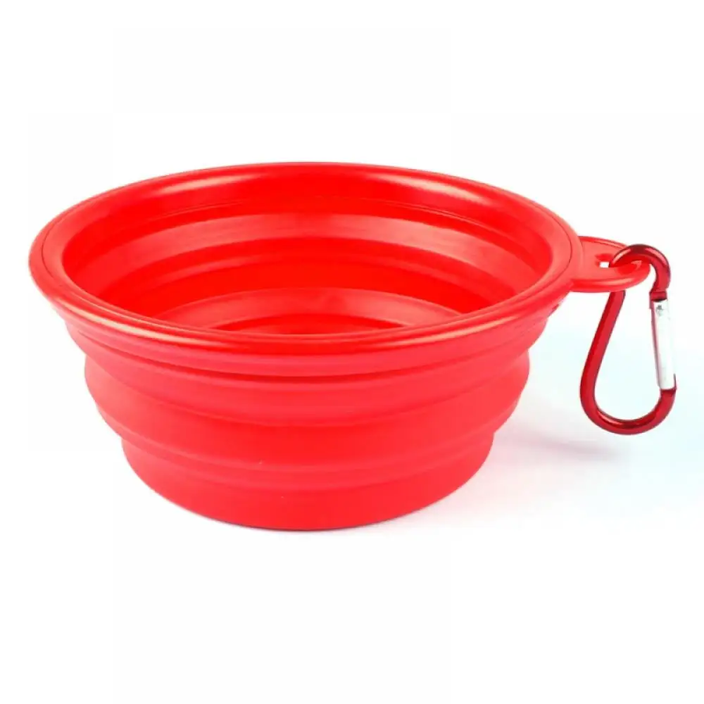 Dog Bowl Pet Collapsible Bowls. Portable Pet Feeding Watering Dish for Walking Parking Traveling with Carabiners