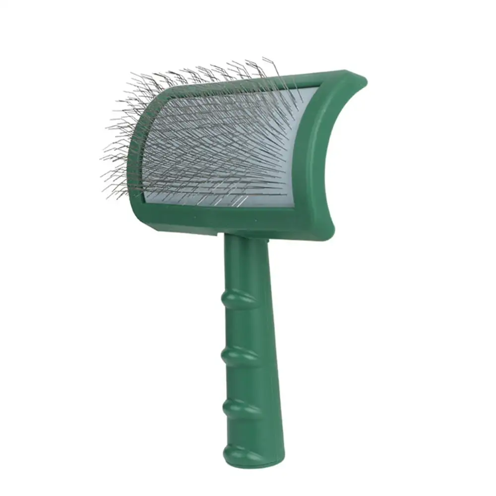 Dog Brush for Shedding. Dog Hair Brush Slicker Brush for Dogs/Cats. Dog Brush for Long Haired Dogs. Pet Cat Dog Grooming Brush (Green.L)