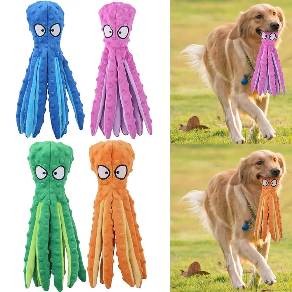 Dog Chew Toys 2 Pack Durable Dog Toys for Aggressive Chewers Indestructible Tough Durable Interactive Dog Toys - Mountdog Puppy Teeth Chew Octopus Toy for All Life Breed Blue Purple