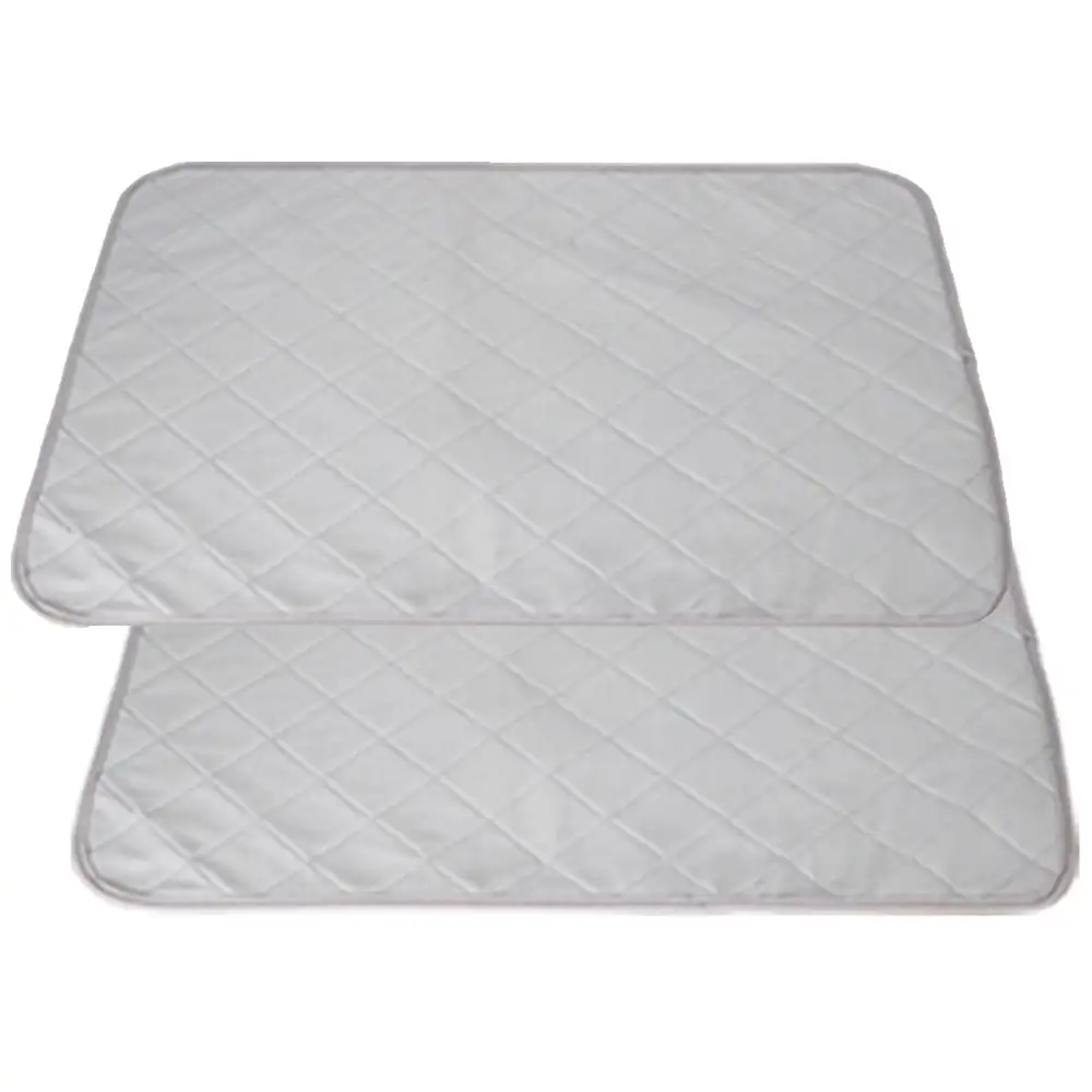 Dog Crate Mat and Washable Pee Pads for Dogs. Waterproof Dog Mat for Crate. Non-Slip Reusable Quilted Puppy - Light grey