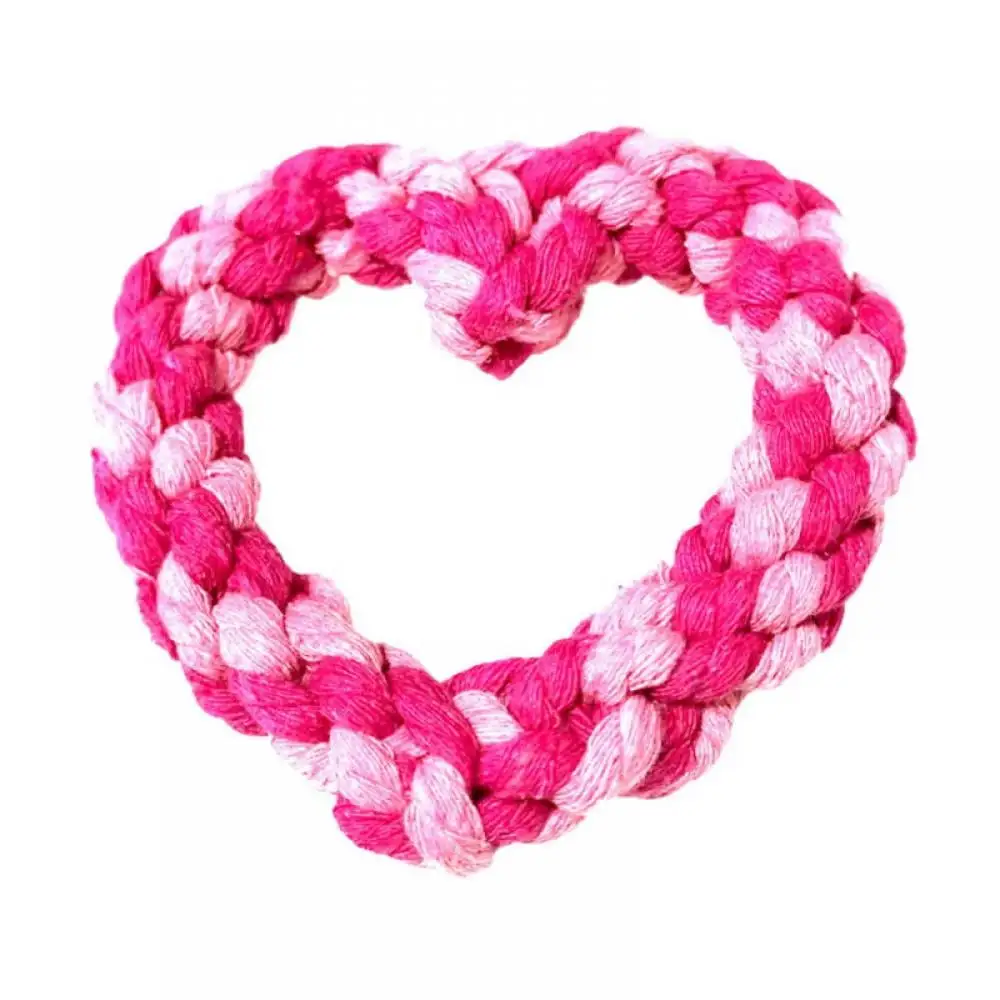 Dog Heart-shaped Rope Toys for Aggressive Chewers. Durable Dog Rope Toy. Heavy Duty Cotton Chew Rope Toy for Small Medium Breed Dog Tug of War. Teeth Cleaning